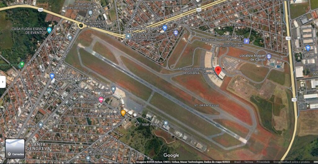 Mapa Aerea Aeroporto Santa Genoveva Goiania - Hotel Santos Dumont Aeroporto